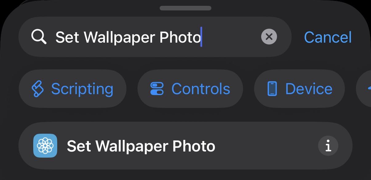 Add Set Wallpaper action