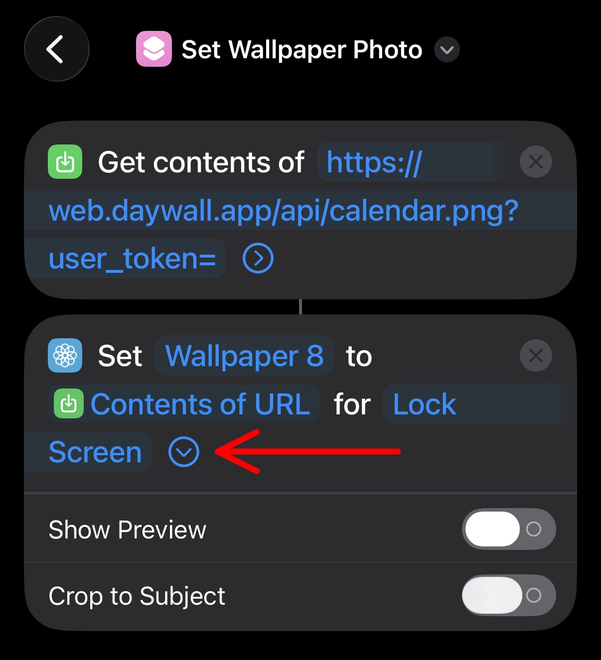 Configure Set Wallpaper options