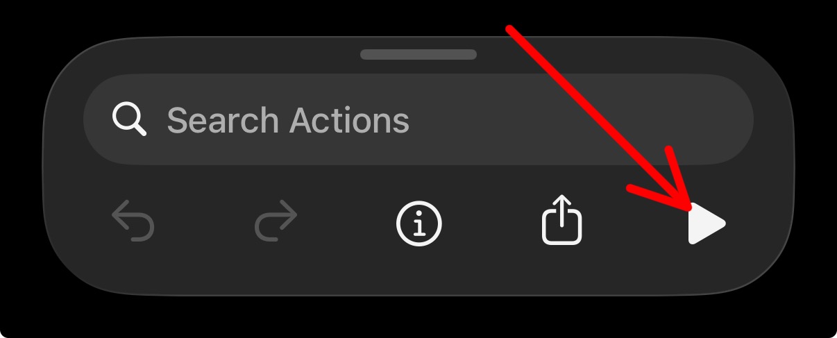 Run shortcut and save